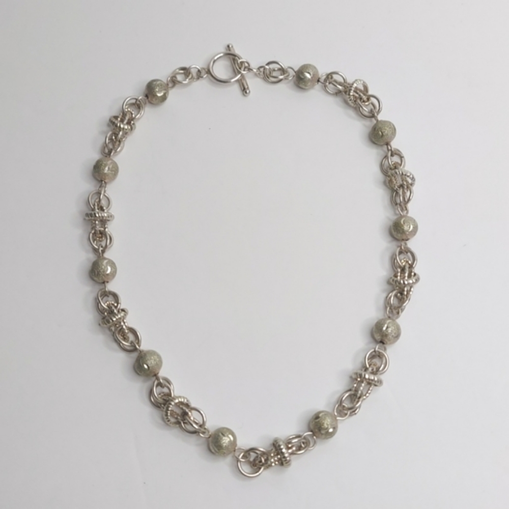 Silver-tone Fashion Necklace and Bracelet Set - Picture 4 of 9